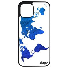 Противоударный чехол на смартфон // iPhone 12 Mini // "Карта мира" Страна Стиль, Utaupia, белый