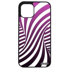 Красивый чехол на смартфон // iPhone 12 Mini // "Иллюзия торнадо" Вихрь Дизайн, Utaupia, розовый