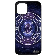 Защитный чехол на смартфон // iPhone 12 Mini // "Зодиак Близнецы" Созвездие Планета, Utaupia, синий