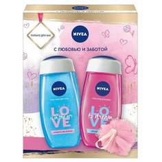 Nivea Подарочный набор Гели для душа+ мочалка 48127-00506-01****