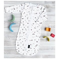 Конверт-мешок Mjolk Кляксы белый/какао 3-6 мес.