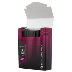 STALEKS Набор сменных покрытий для короткой пилки-баф Expert 51, 240 грит серый