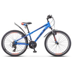 Подростковый горный (MTB) велосипед STELS Navigator 400 V 24 F010 (2020) синий/красный 12" (требует финальной сборки)