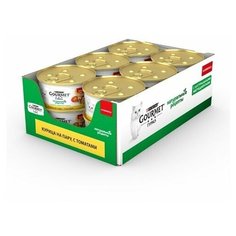 Консервы Gourmet (Гурме) для кошек Натуральные Рецепты Курица и Томат 85г*12шт