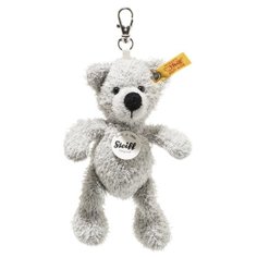 Мягкая игрушка Steiff Keyring Fynn Teddy Bear (Штайф Мишка Тедди Финн серый брелок 12 см)