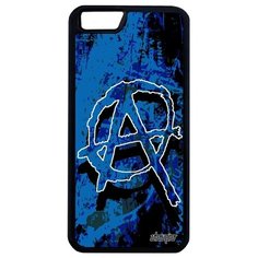 Красивый чехол на смартфон // Apple iPhone 6 Plus // "Анархия" Anarchy Анархист, Utaupia, голубой