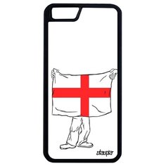Дизайнерский чехол на смартфон // iPhone 6 Plus // "Флаг Англии с руками" Государственный Путешествие, Utaupia, белый