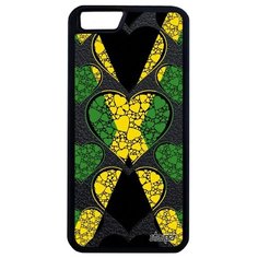 Противоударный чехол на смартфон // iPhone 6 Plus // "Флаг Ямайки с сердцем" Патриот Туризм, Utaupia, цветной