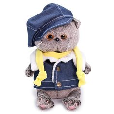 Мягкая игрушка Budi Basa (Basik&Ko) Кот Басик BABY в джинсовом жилете 20 см (Басик и Ko) BB-051