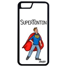 Стильный чехол на смартфон // iPhone 6 Plus // "Супердядя" Веселый Комикс, Utaupia, белый