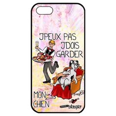 Ударопрочный чехол на смартфон // Apple iPhone 5 5S SE (2016) // "Не могу - у меня собака!" Принт Шутка, Utaupia, светло- розовый