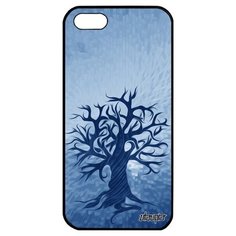 Противоударный чехол на смартфон // Apple iPhone 5 5S SE (2016) // "Дерево жизни" Флора Природа, Utaupia, голубой