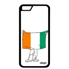 Красивый чехол на смартфон // Apple iPhone 6S // "Флаг Кот- дИвуар с руками" Туризм Дизайн, Utaupia, белый
