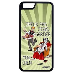 Защитный чехол на смартфон // Apple iPhone 6 Plus // "Не могу - у меня собака!" Карикатура Прикольный, Utaupia, светло- зеленый