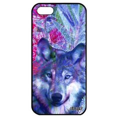 Чехол на смартфон // iPhone 5 5S SE (2016) // "Дикий волк" Лютый Злой, Utaupia, фуксия