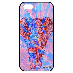 Защитный чехол на смартфон // Apple iPhone 5 5S SE (2016) // "Слон" Elephant Азиатский, Utaupia, розовый