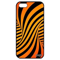 Противоударный чехол на смартфон // Apple iPhone 5 5S SE (2016) // "Иллюзия торнадо" Смерч Стиль, Utaupia, оранжевый