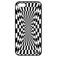 Противоударный чехол на смартфон // Apple iPhone 5 5S SE (2016) // "Иллюзия шахмат" Графический Графика, Utaupia, черный