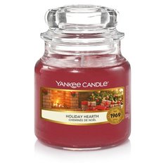 Yankee Candle / Свеча маленькая в стеклянной банке Ароматы праздника Holiday Hearth 104гр / 25-45 часов