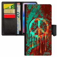 Чехол-книжка на смартфон Samsung Galaxy S8, "Peace and Love" Мир и Любовь Мандала Utaupia