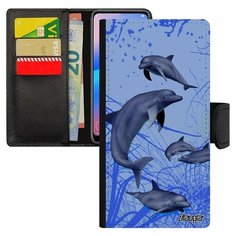 Чехол-книжка на смартфон Galaxy S8, "Дельфины" Косатка Белуха Utaupia