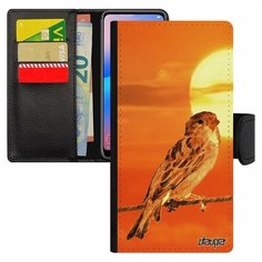 Чехол книжка на смартфон Samsung Galaxy S8, "Воробей" Птичка Птица Utaupia