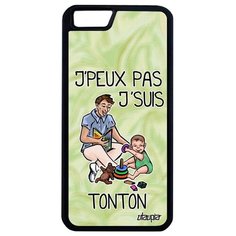 Защитный чехол на смартфон // Apple iPhone 6 Plus // "Не могу - стал дядей!" Шутка Карикатура, Utaupia, светло- зеленый