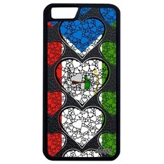 Противоударный чехол на смартфон // iPhone 6 Plus // "Флаг Гвинеи Экваториальной с сердцем" Дизайн Патриот, Utaupia, цветной