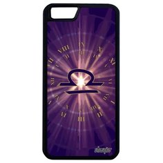 Ударопрочный чехол для смартфона // Apple iPhone 6 Plus // "Гороскоп Весы" Каллиграфия Астрологический, Utaupia, фиолетовый
