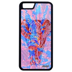 Противоударный чехол на смартфон // iPhone 6 Plus // "Слон" Саванна Дизайн, Utaupia, розовый