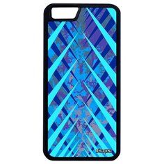 Яркий чехол на смартфон // Apple iPhone 6 Plus // "Дизайн сталактит" Конус Эффект, Utaupia, голубой