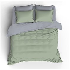 5202/45 КПБ 1,5 сп "Актуал" н(2)50*70 сатин гладкокр. фисташка (серобеж/салат) Mona Liza