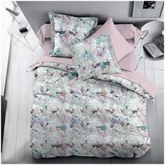 5861/7 КПБ ML $ SL Евро "Hydrangea"н(2)50*70 н(2)70*70 сатин Mona Liza