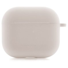 Силиконовый чехол для наушников Apple AirPods 3 Viva Madrid Gorra Ivory с карабином / чехол для аирподс 3 / чехол для беспроводных наушников / карабин для переноски / противоударный / влагостойкий / защитный чехол для наушников