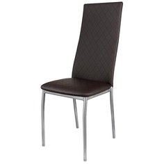 Стул KETT-UP Hamburg Lux, металл/искусственная кожа, цвет: серый/коричневый