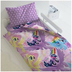 Постельное белье 1,5 сп My Little Pony Небесные пони Бязь Непоседа (Наволочка 50х70)