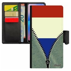 Чехол-книжка на смартфон Galaxy S8, "Флаг Франции на молнии" Государственный Туризм Utaupia