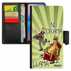 Чехол-книжка на смартфон Samsung Galaxy S8, "No drama lama" Юмор Супер лама Utaupia