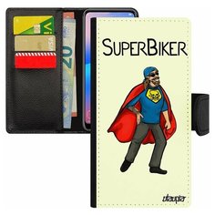Чехол книжка на смартфон Samsung Galaxy S8, "Супербайкер" Мотоцикл Юмор Utaupia