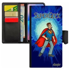Чехол-книжка на смартфон Samsung Galaxy S8, "Супергик" Рисунок Супергерой Utaupia