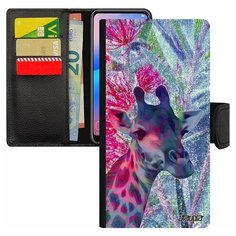 Чехол-книжка на смартфон Samsung Galaxy S8 оригинальный дизайн Жираф Африка Пятна Utaupia