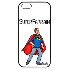 Противоударный чехол на смартфон // iPhone 5 5S SE (2016) // "Суперкрестный" Герой Веселый, Utaupia, белый