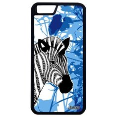 Противоударный чехол на смартфон // iPhone 6 Plus // "Зебра" Horse Стиль, Utaupia, голубой
