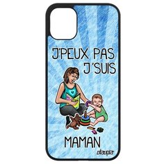 Ударопрочный чехол на смартфон // Apple iPhone 11 // "Не могу - стала мамой!" Шутка Рисунок, Utaupia, голубой
