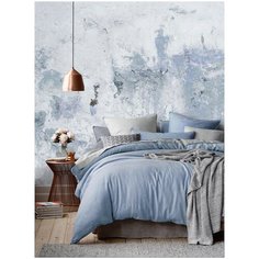 5202/56 КПБ 1,5 сп "Актуал" н(2)50*70 сатин гладкокр. деним (деним/сер) Mona Liza