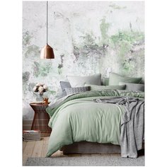 5201/50 КПБ 1,5 сп "Актуал" н(2)70*70 сатин гладкокр. шалфей (сер/фисташка) Mona Liza