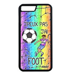 Ударопрочный чехол на смартфон // iPhone 7 Plus // "Не могу - у меня футбол!" Надпись Спорт, Utaupia, цветной