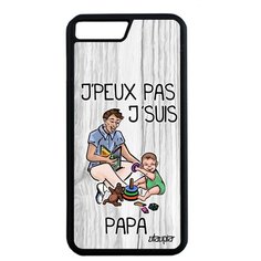 Красивый чехол на смартфон // Apple iPhone 7 Plus // "Не могу - стал папой!" Юмор Картинка, Utaupia, светло- серый