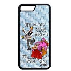 Защитный чехол на смартфон // iPhone 7 Plus // "Не могу - у меня фламинго!" Повод Пародия, Utaupia, голубой