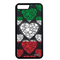 Защитный чехол на смартфон // Apple iPhone 7 Plus // "Флаг Италии с сердцем" Государственный Туризм, Utaupia, цветной